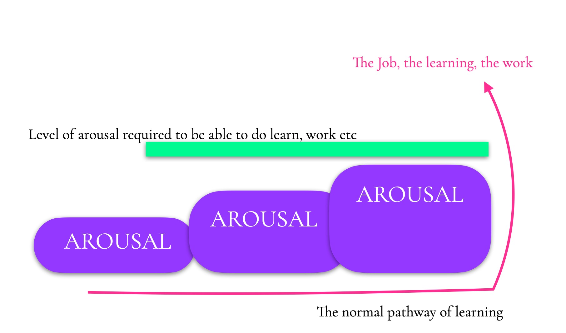 graphic showing arousal needed for every day learning. 